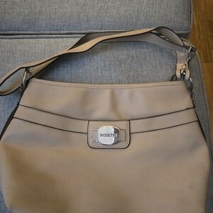 Rosetti Beige Shoulder Bag with Silver Accent